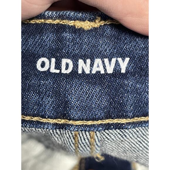 Old Navy Shorts Womens 8 Blue Denim High-Rise OG Short Button Fly Cuffed - Picture 9 of 13
